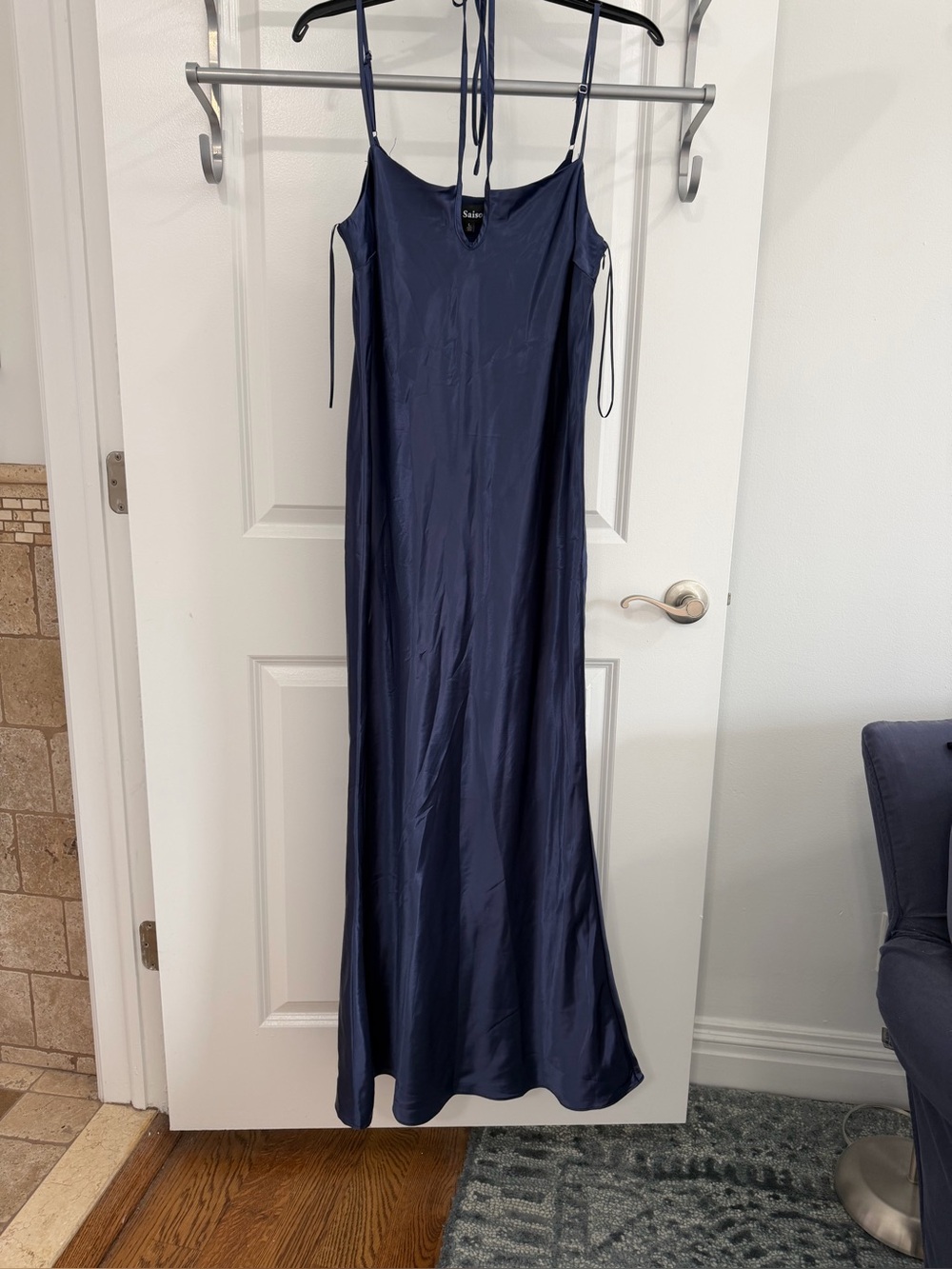 En Saison Navy Slip Midi Dress NWT